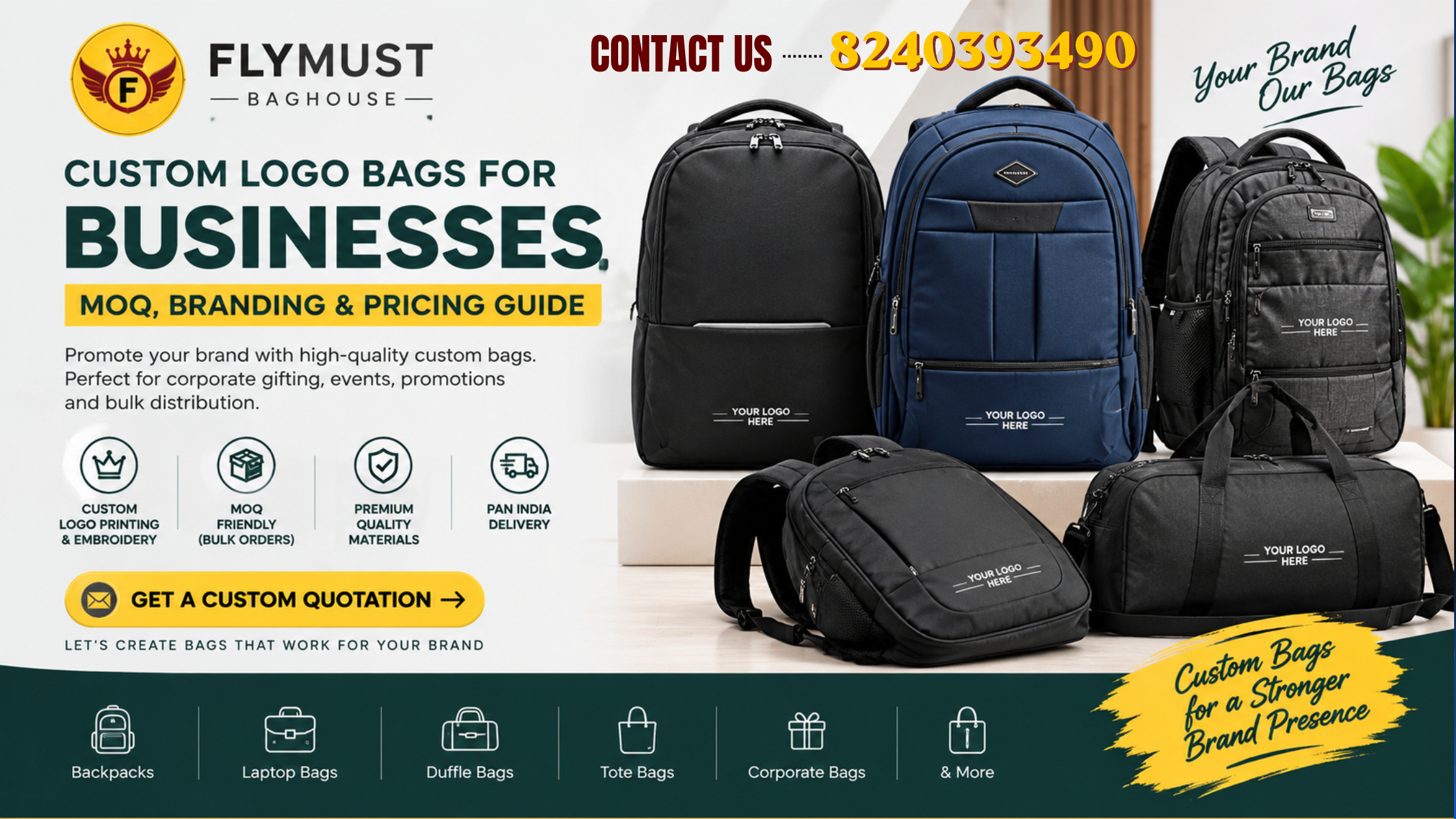 Custom Logo Bags for Businesses: MOQ, Branding & Pricing Guide