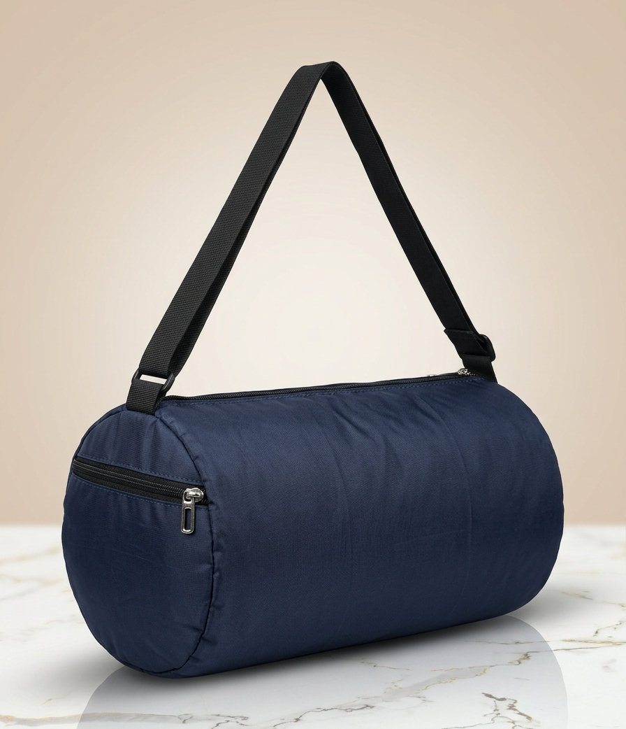 Compact Navy Blue Gym Duffle Bag Lightweight Water Resistant Sports Bag