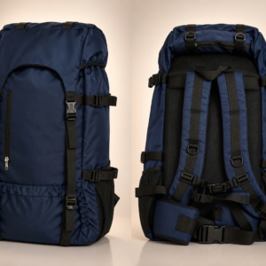 Premium Heavy-Duty Trekking Rucksack – Large Capacity Navy Blue Hiking & Travel Backpack