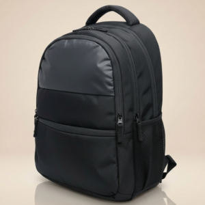 Export Quality Black 3 Spacious Main Compartments 1 Pocket Wide Front Pocket With Reversible Fabric Touch