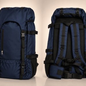 Premium Heavy Duty Trekking Rucksack Large Capacity Navy Blue Hiking Travel Backpack