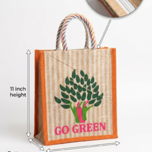 Natural jute bag Go Green