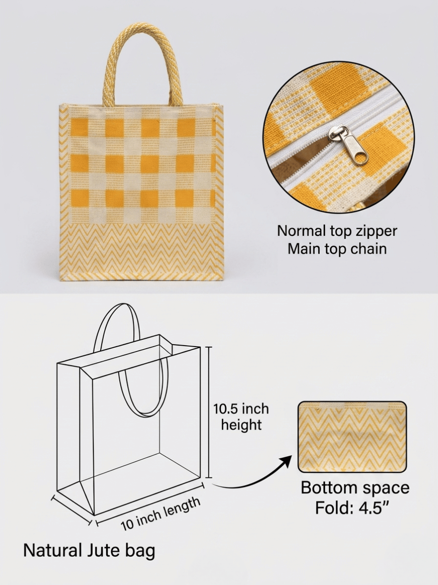 Printed Natural jute Bag