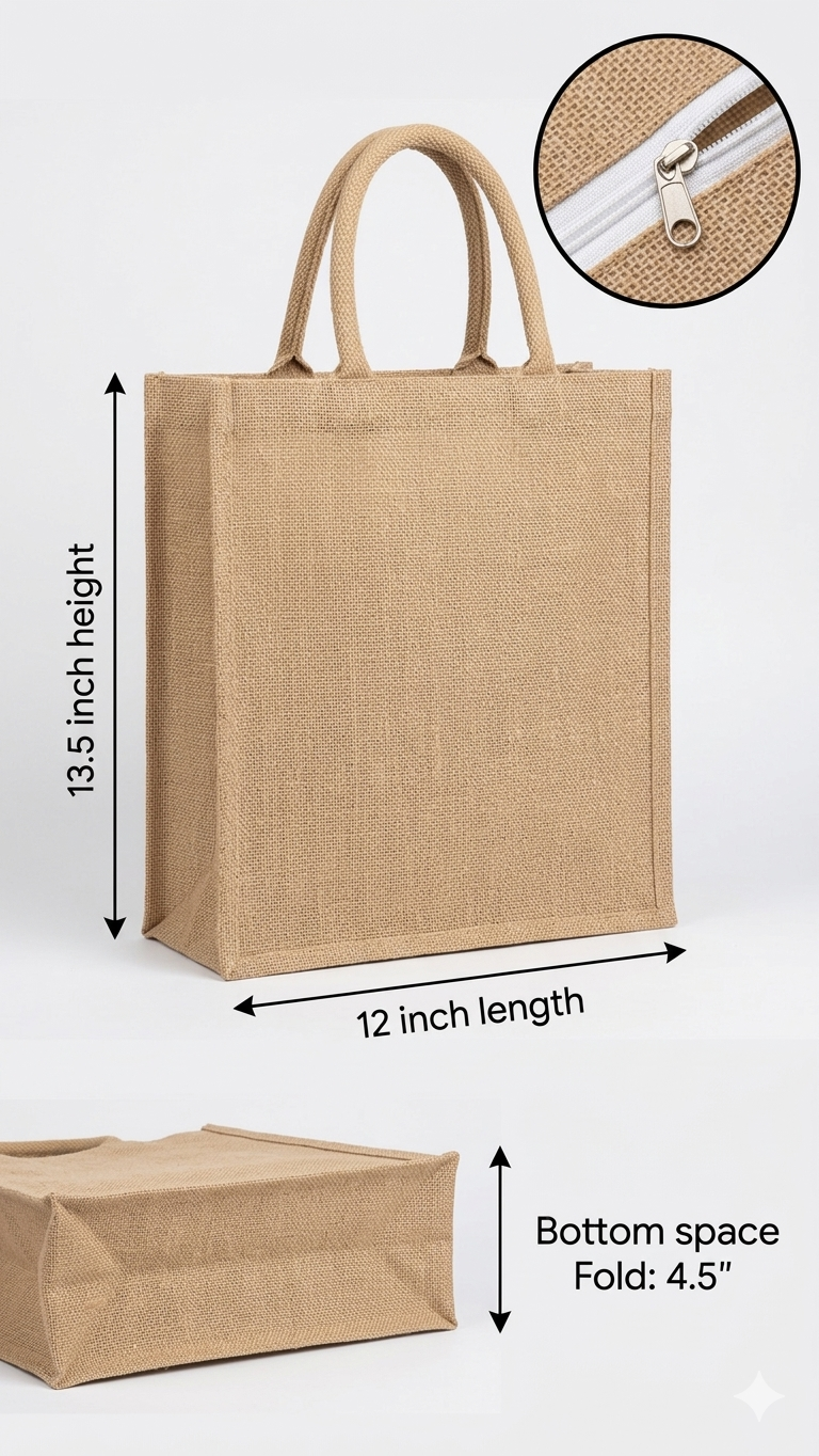 Customised logo Natural jute