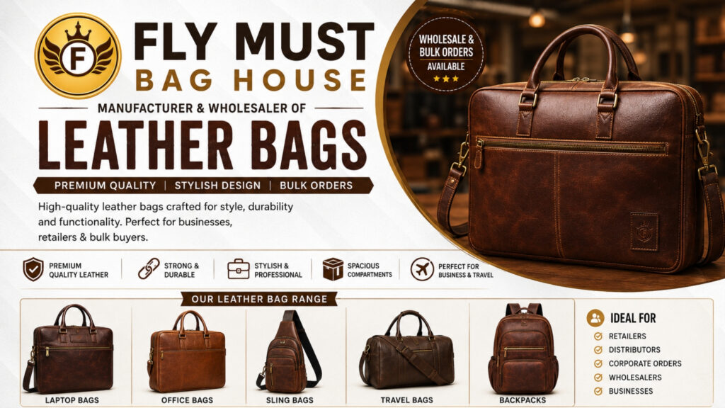 Wholesale leather bags manufacturer and supplier in Kolkata – Fly Must Bag House