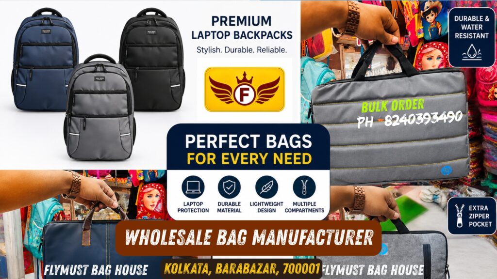 Premium laptop backpack collection in black, navy blue and grey, featuring multiple compartments, padded laptop protection and durable construction, suitable for office, college, business and travel