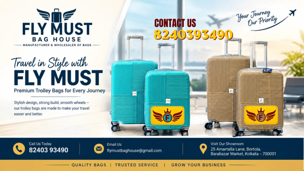 Wholesale trolley bags in Kolkata from Fly Must Bag House